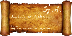Szilvásy Andrea névjegykártya