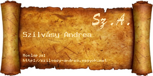Szilvásy Andrea névjegykártya